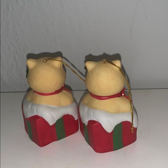 Vtg Giftco cat in box Christmas ornaments - Picture 2 of 5
